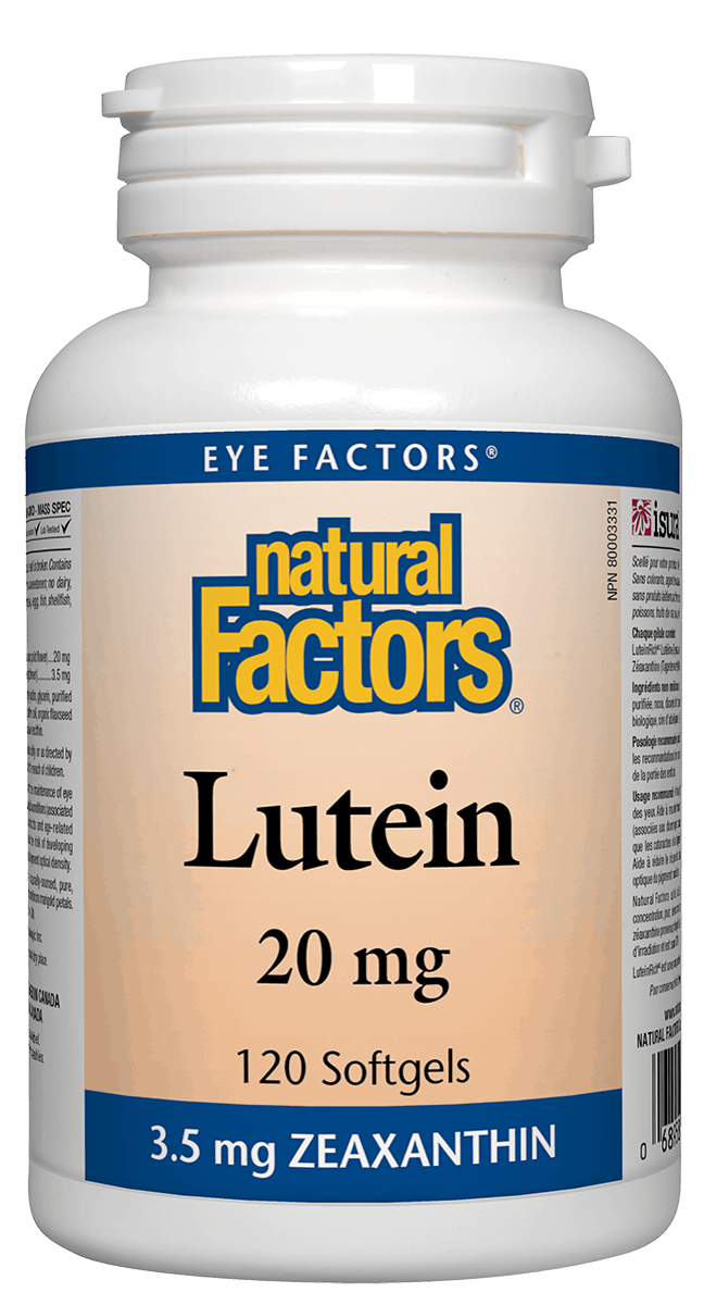 Natural Factors Lutein 20mg 120 Softgels