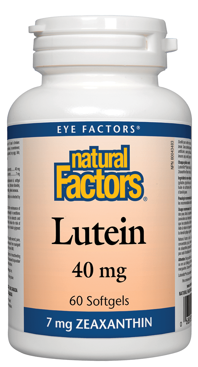 Natural Factors Lutein 40mg 60 Softgels