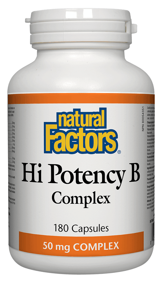 Natural Factors Hi Potency B Complex 50mg 180 Capsules