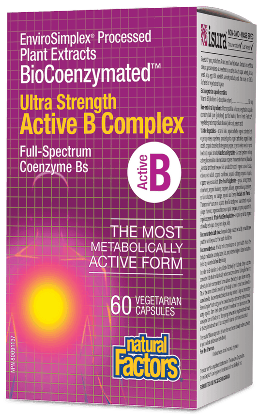 Natural Factors BioCoenzymated Active B Complex 60 V-Capsules
