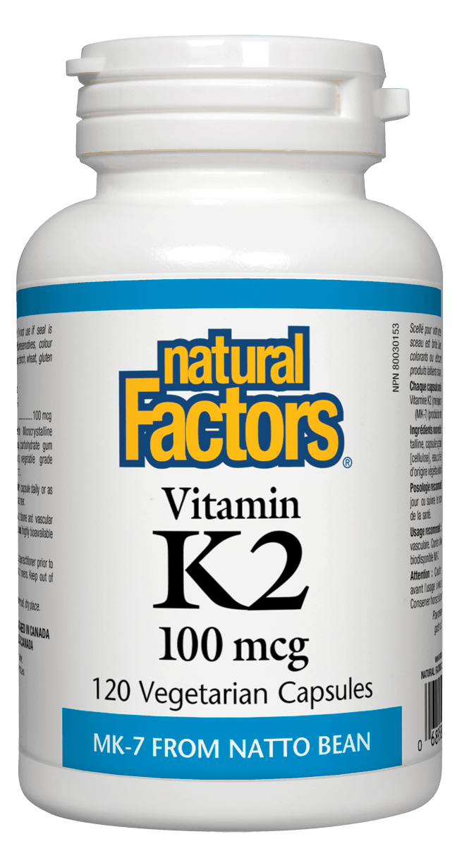 Natural Factors Vitamin K2 120 V-Capsules