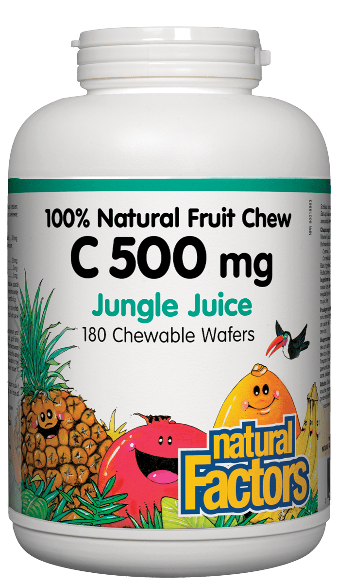 Natural Factors Jungle Juice Vitamin C 500mg 180 Chewable Wafers