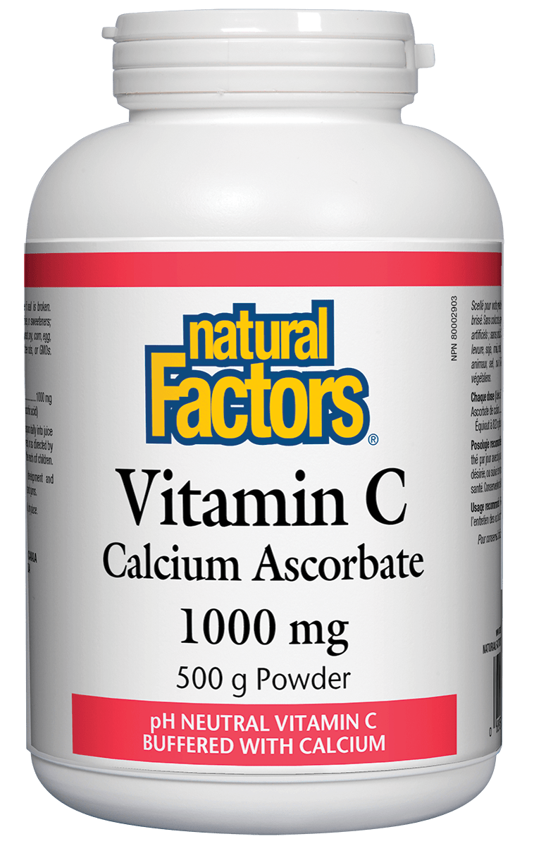Natural Factors Vitamin C 1000mg Calcium Ascorbate Powder 500g