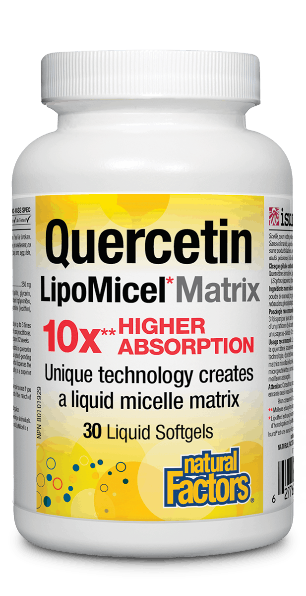 Natural Factors Quercetin LipoMicel Matrix 30 Softgels