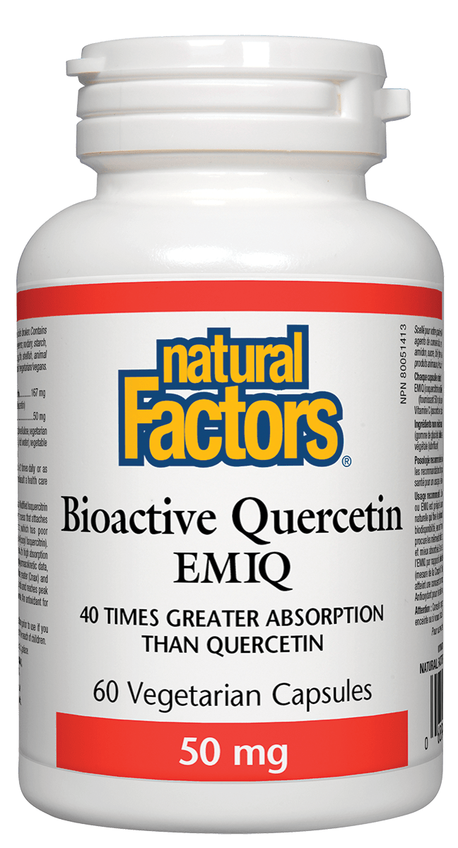 Natural Factors Bioactive Quercetin EMIQ 50mg 60 V-Capsules