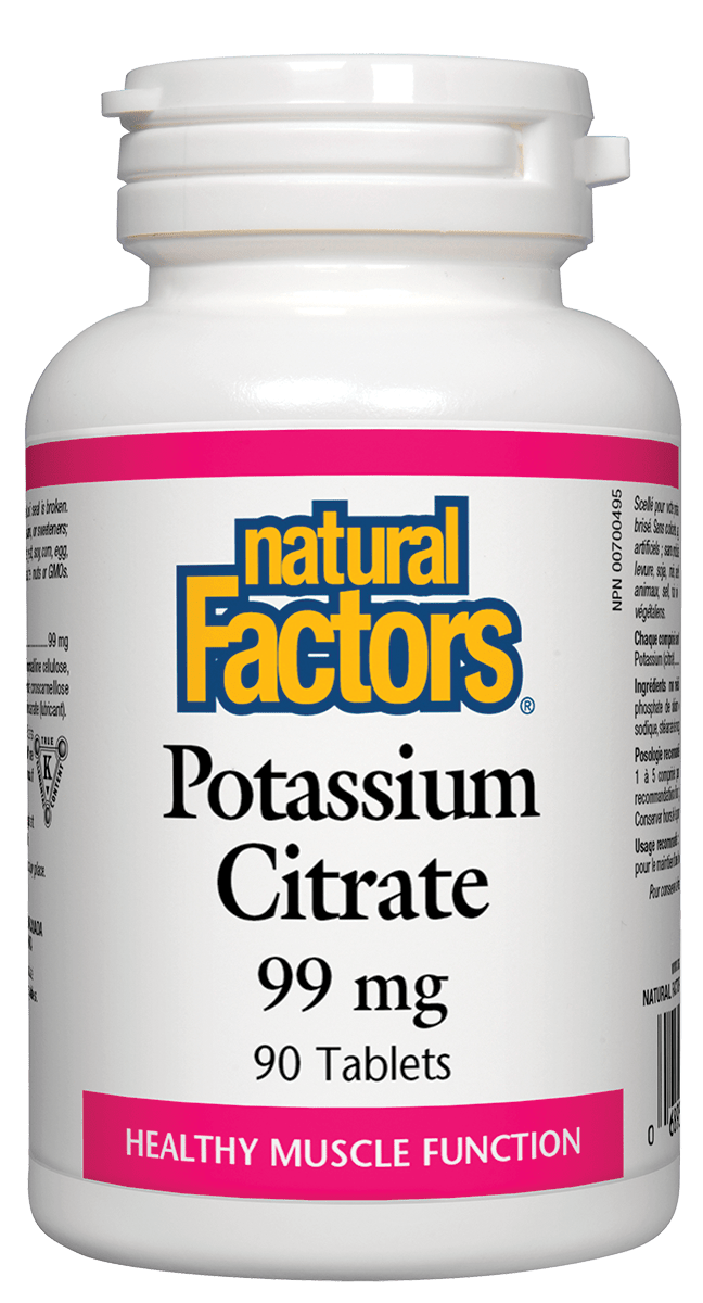 Natural Factors Potassium Citrate 99mg 90 Tablets