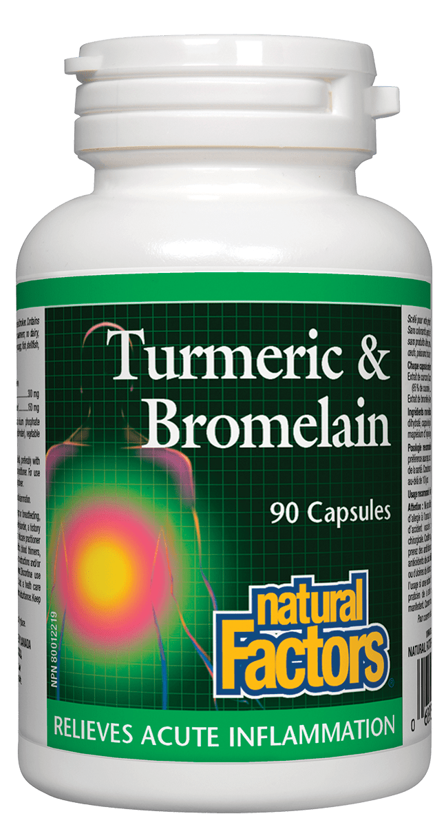 Natural Factors Turmeric & Bromelain 90 Capsules