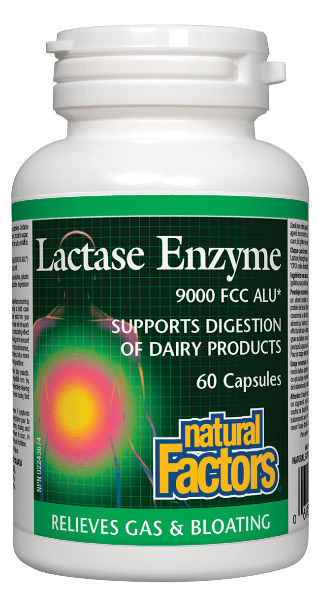 Natural Factors Lactase Enzyme 9000FCC 60 Capsules