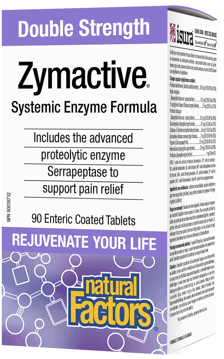 Natural Factors Zymactive Double Strength 90 Enteric Coated Tablets