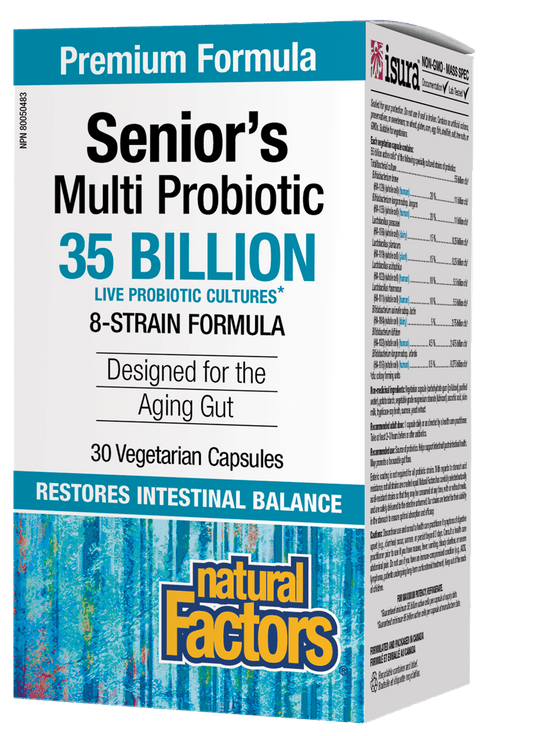 Natural Factors Senior's Multi Probiotic 8 Strain Formula 30 V-Capsules