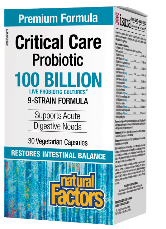 Natural Factors Critical Care Probiotic 100 Billion 30 V-Capsules