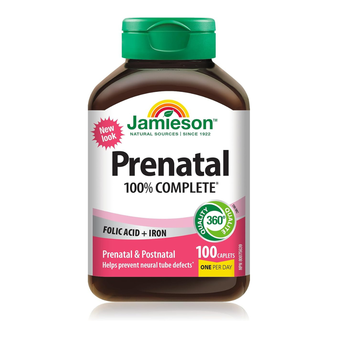 Jamieson Prenatal 100% Complete Multivitamin, 100 caplets