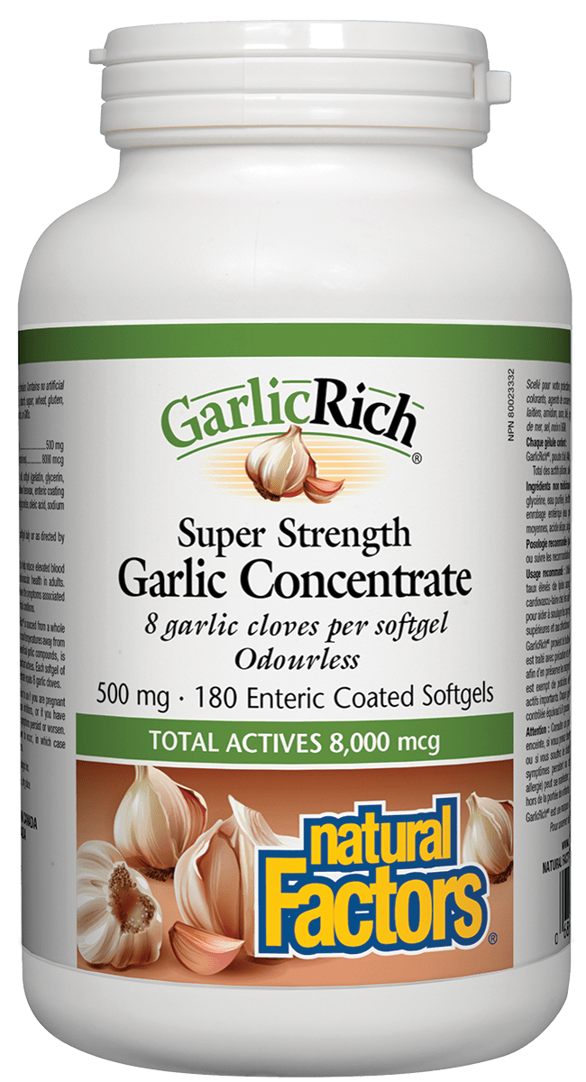 Natural Factors GarlicRich 500mg 180 Softgels