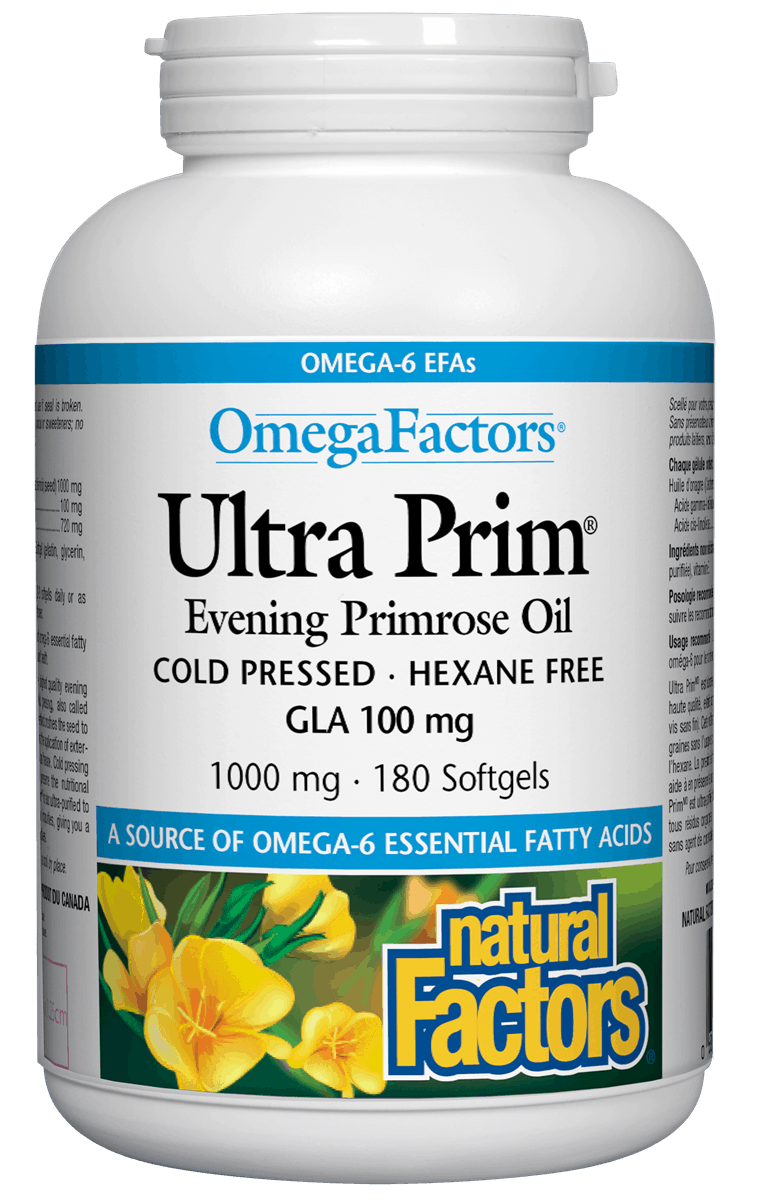 Natural Factors Ultra Prim Evening Primrose Oil 1000mg 180 Softgels