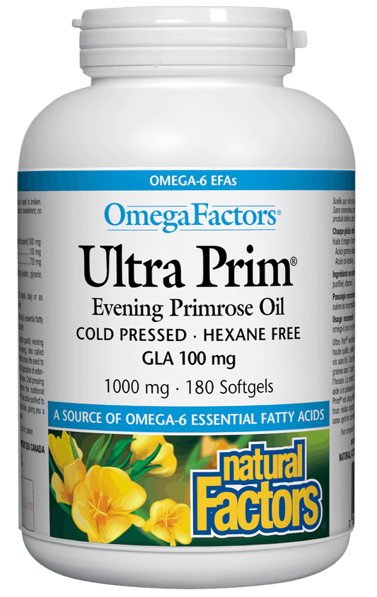 Natural Factors Ultra Prim Evening Primrose Oil 1000mg 180 Softgels