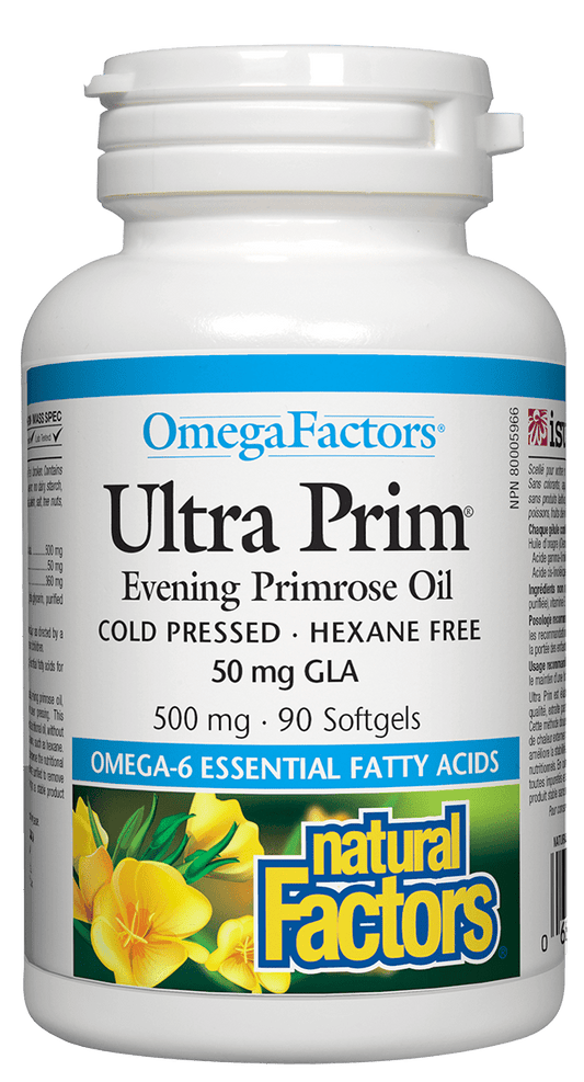 Natural Factors Ultra Prim Evening Primrose Oil 500mg 90 Softgels