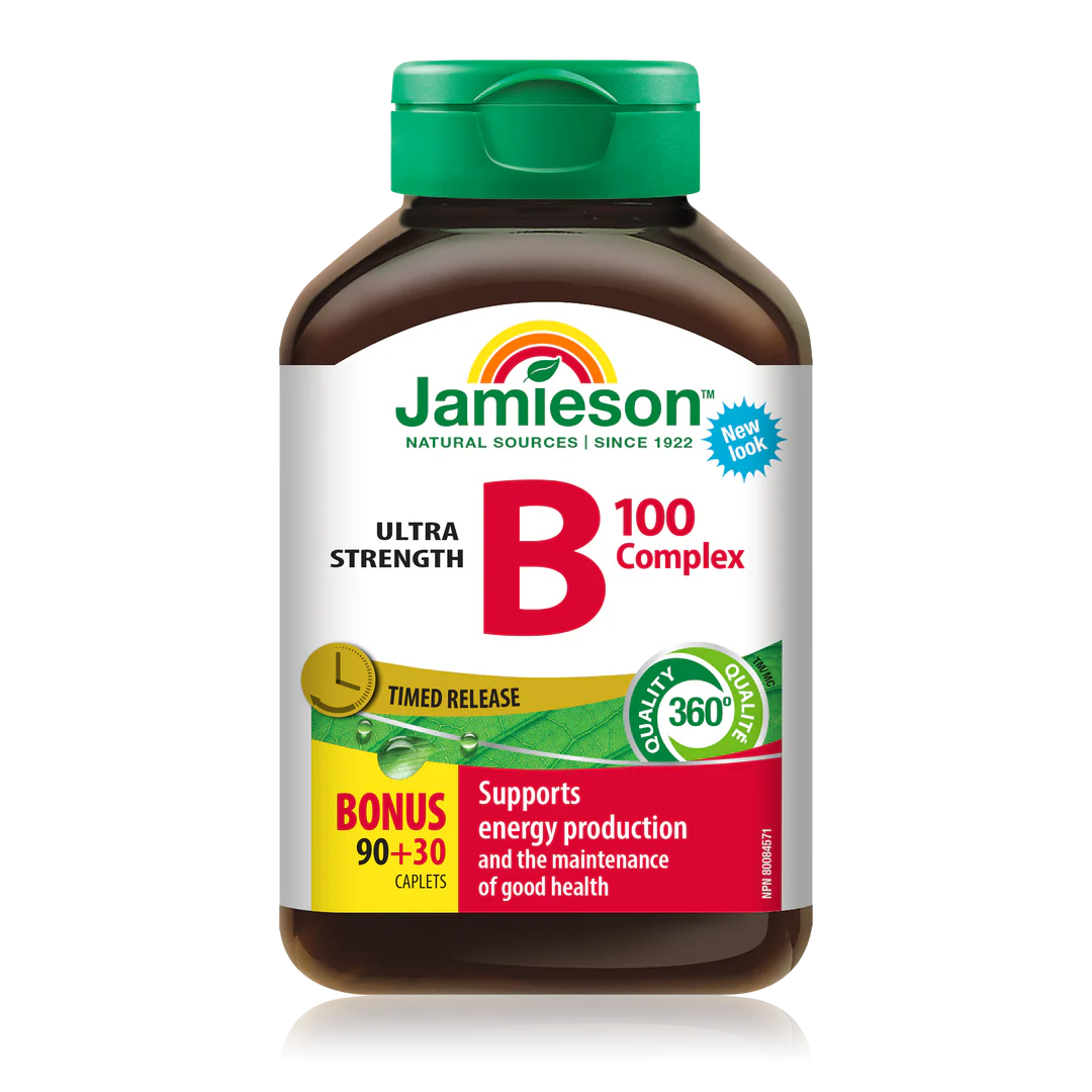 Jamieson B-Complex 100mg, Time Release, 90+30