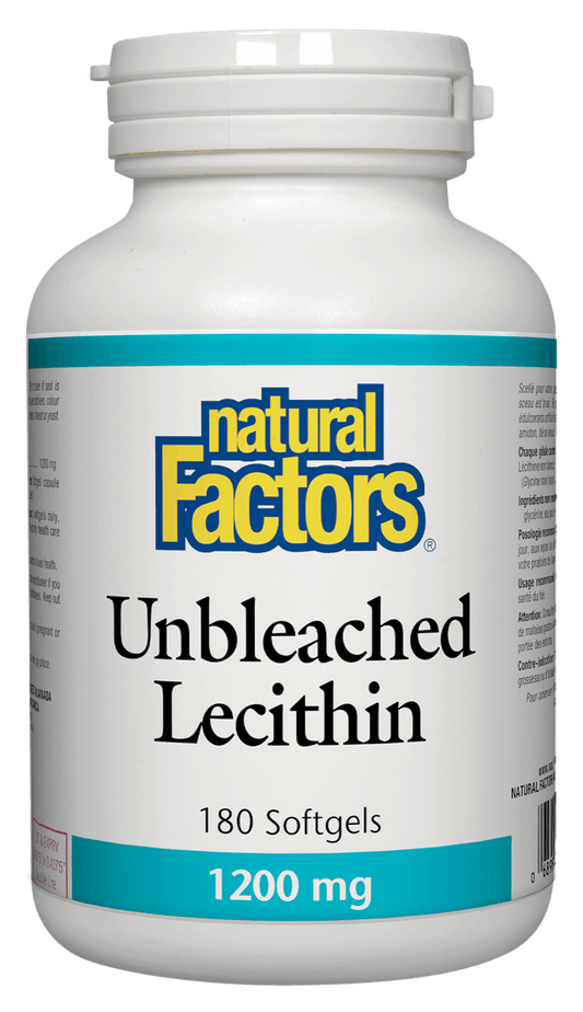 Natural Factors Unbleached Lecithin 1200mg 180 Softgels