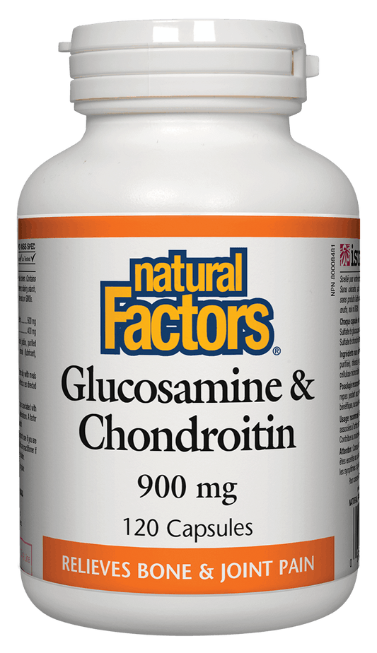 Natural Factors Glucosamine and Chondroitin Sulfates 900mg 120 Capsules
