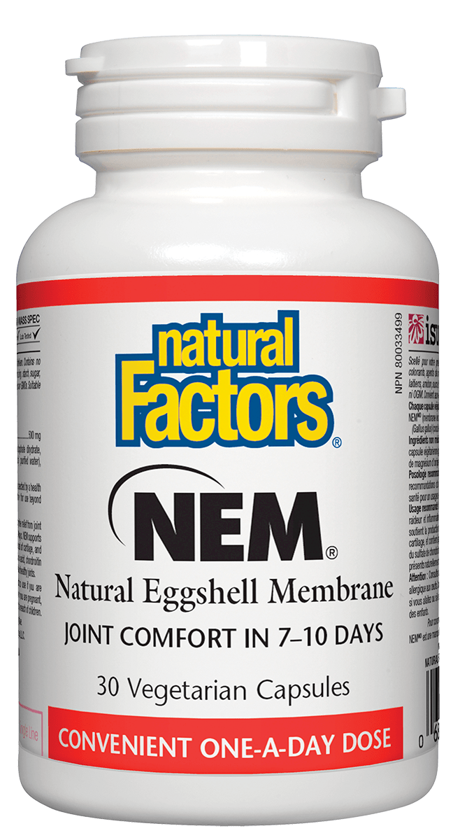 Natural Factors NEM Natural Eggshell Membrane 500mg 30 V-Capsules