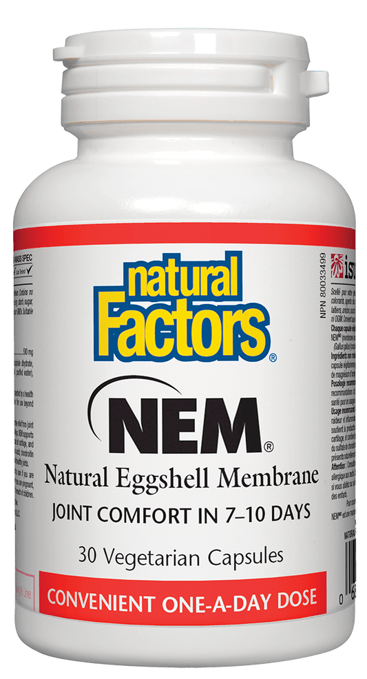 Natural Factors NEM Natural Eggshell Membrane 500mg 30 V-Capsules