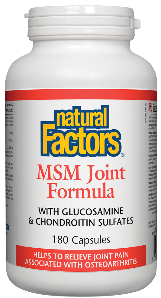 Natural Factors MSM Joint Formula (MSM/GLS/CHON) 180 Capsules