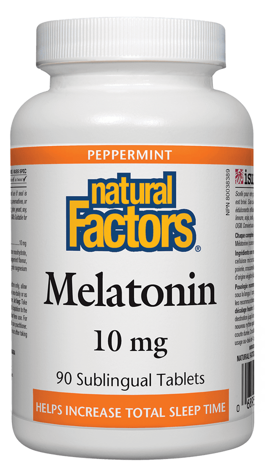 Natural Factors Melatonin 10mg 90 Sublingual Tablets