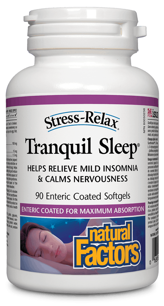 Natural Factors Stress-Relax & Trade Tranquil Sleep 90 Enteric-coated Softgels