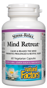 Natural Factors Mind Retreat with GABA, Lemon Balm and Magnesium 60 VCaps