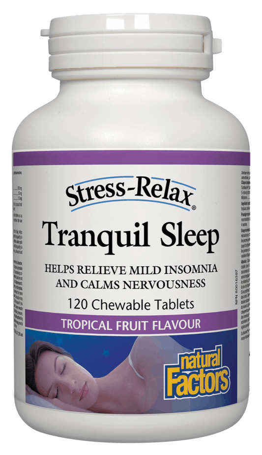 Natural Factors Stress-Relax Tranquil Sleep 120 Chewable Tablets