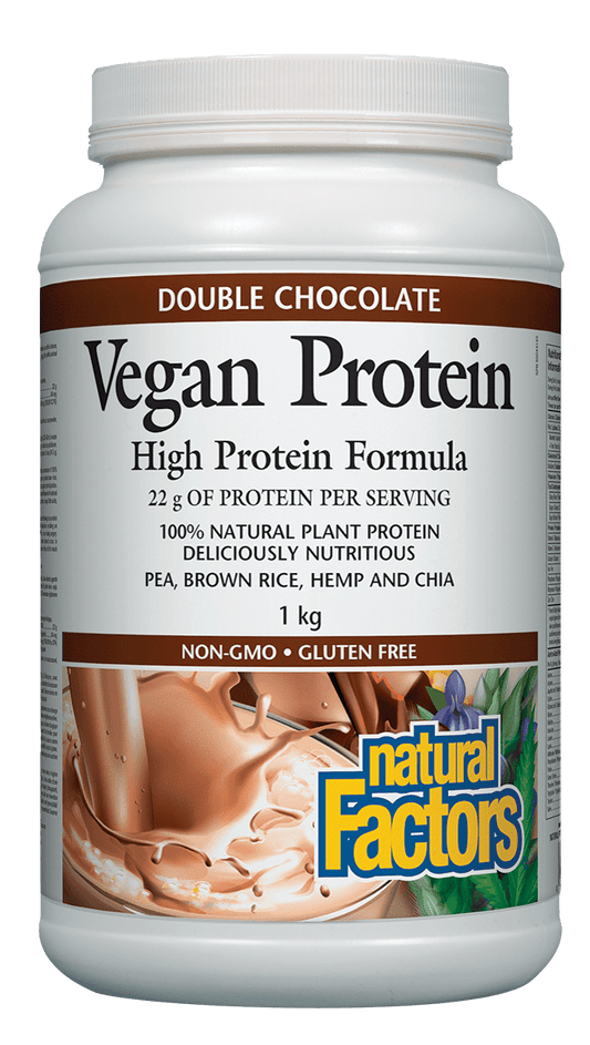Natural Factors Vegan Protein Double Chocolate Flavour 1kg Powder