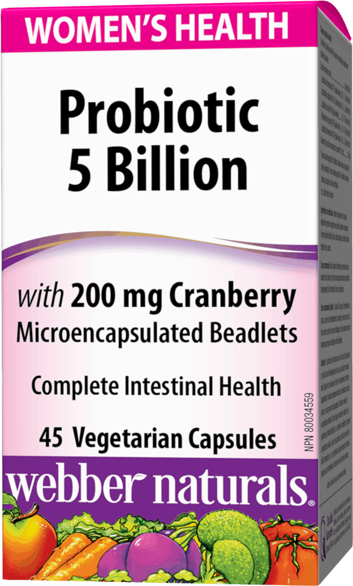 Webber Naturals Women's Multi Probiotic with Cranberry, 45 capsules