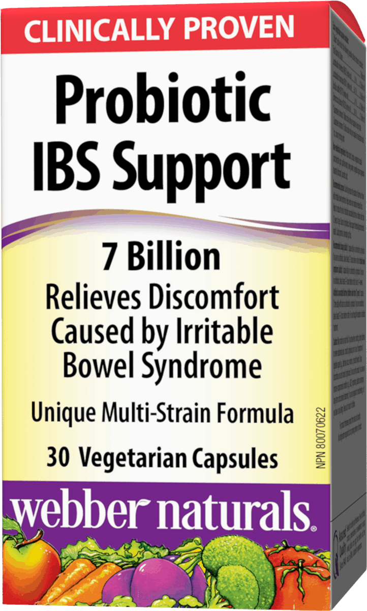 Webber Naturals Probiotic IBS Support, 30 Vegetarian Capsule