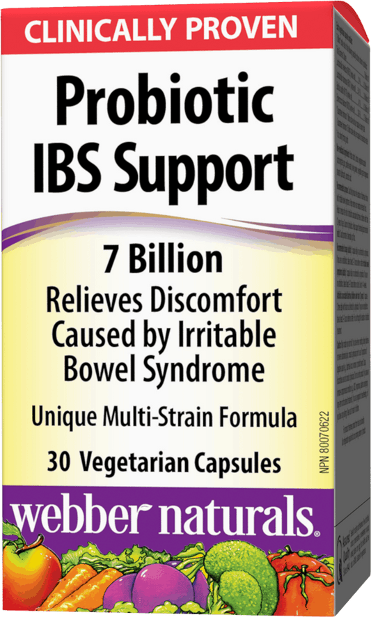 Webber Naturals Probiotic IBS Support, 30 Vegetarian Capsule
