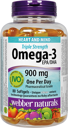 Webber Naturals Omega-3 EPA/DHA 900 mg 繚 Triple Strength