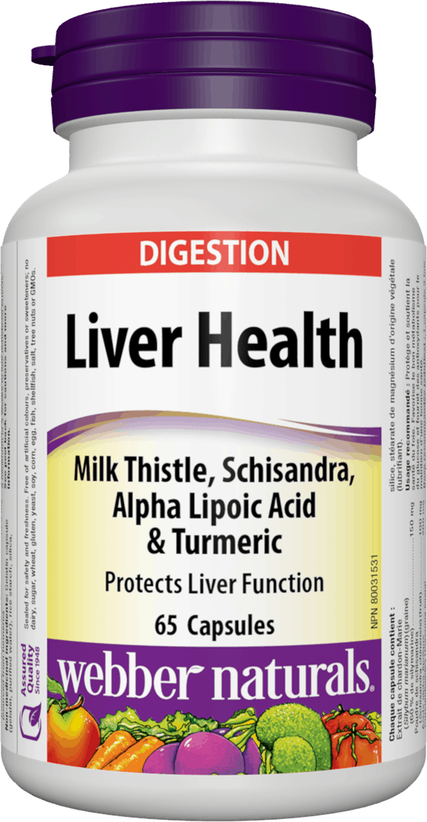 Webber Naturals Liver Health with Milk Thistle, 65 caps