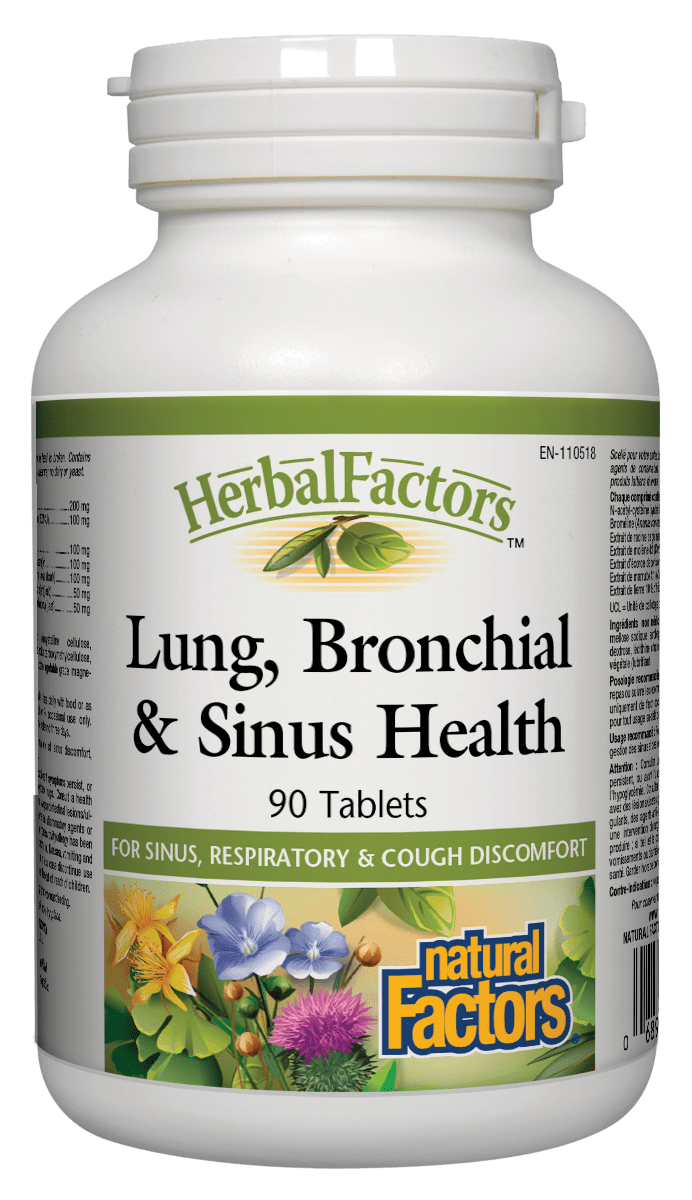 Natural Factors Lung, Bronchial & Sinus Health 90 Tablets
