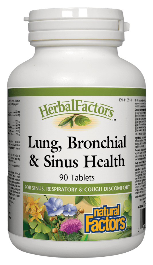 Natural Factors Lung, Bronchial & Sinus Health 90 Tablets