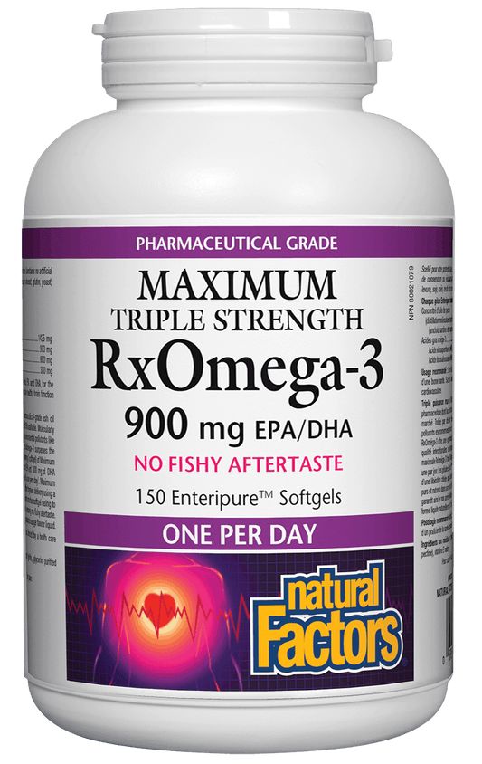 Natural Factors RxOmega-3 Factors, Maximum Triple Strength 150 Softgels