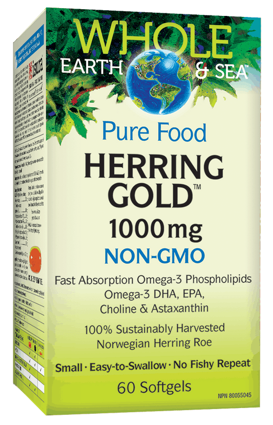 Natural Factors Whole Earth & Sea Herring Gold Omega-3 1000mg 60 Softgels