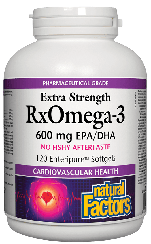 Natural Factors RxOmega-3 Factors Extra Strength 120 Softgels