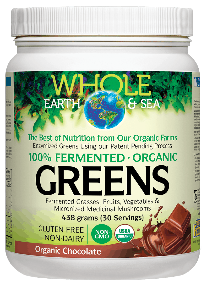 Natural Factors Whole Earth & Sea Fermented Greens Chocolate 438g