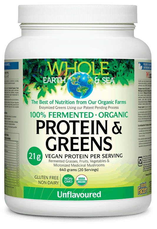 Natural Factors Fermented Organic Protein & Greens 640g