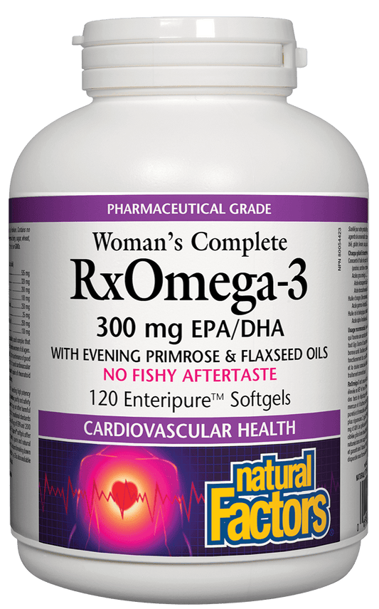 Natural Factors Women's Complete RxOmega-3 Factors 120 Softgels