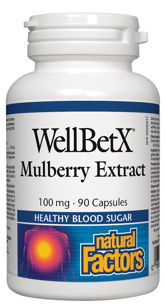 Natural Factors WellBetX Mulberry Extract 100mg 90 Capsules