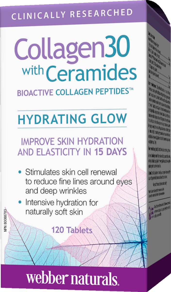 Webber Naturals Collagen30 with Ceramides Bioactive Collagen Peptides 120 tabs