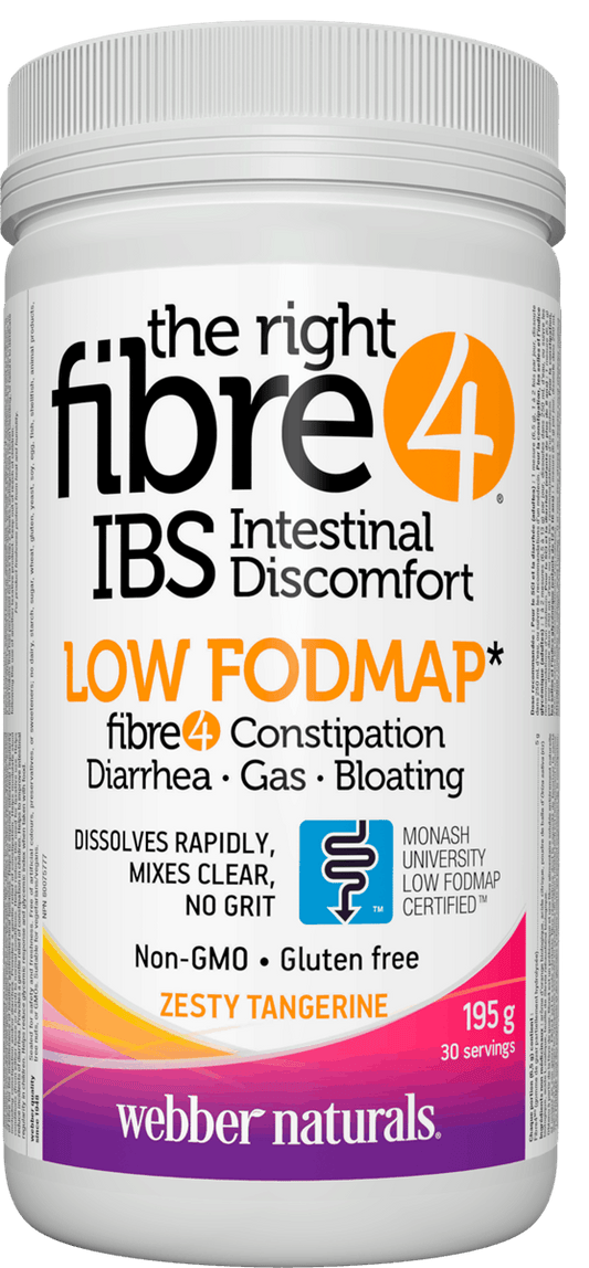 Webber Naturals fibre4 Complete Intestinal Comfort, Zesty Tangerine, 195g