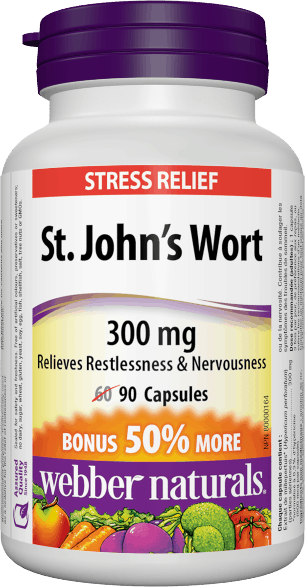 Webber Naturals St. John's Wort Extract, 300 mg, 90 caps