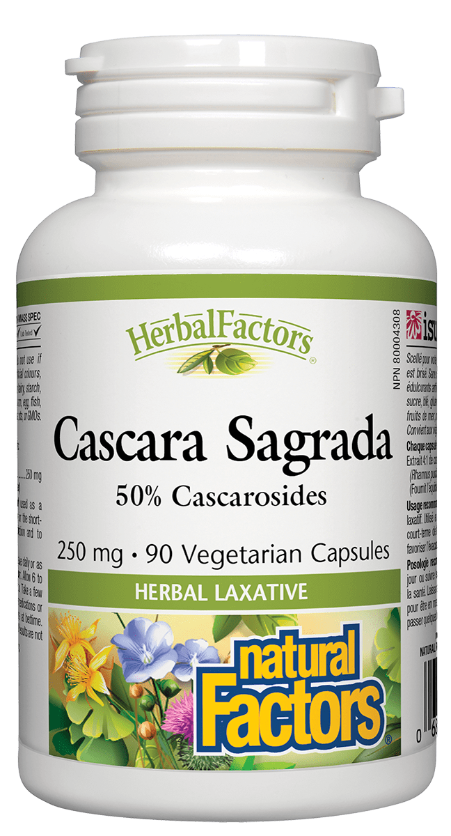 Natural Factors Cascara Sagrada Extract 250mg 90 V-Capsules
