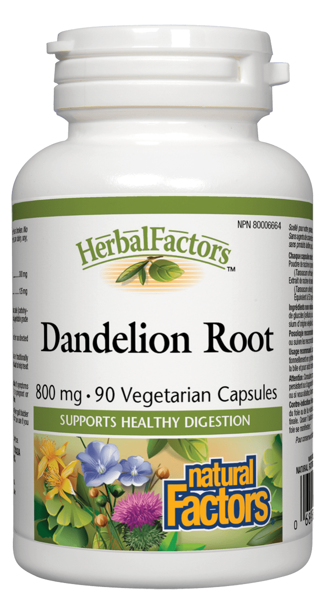 Natural Factors Dandelion Root Extract 4:1 125mg 90 V-Capsuless
